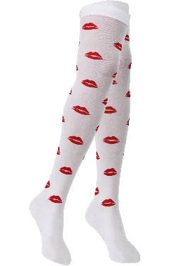 CALZE PARIGINE STAMPA BACI DONNA